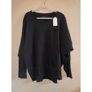 Universal Standard Black Crewneck Sweatshirt Size‎ Large New